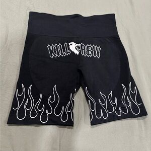 Kill Crew Women's Black Flame Bike Shorts